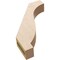 Ekena Millwork 3-inch W x 14-inch D x 18-inch H Baker Rough Cedar Woodgrain TimberThane Knee Brace, Primed BRCUR03X14X18BKRRCPR - alternate 2